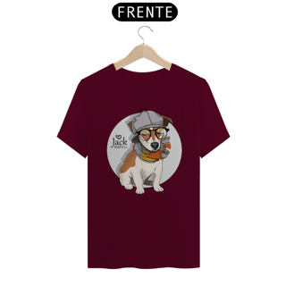 Nome do produto Camiseta Jack Russell de Óculos e Cachecol