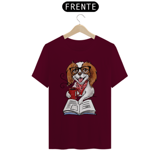 Nome do produto Camiseta Cachorro, Café e Talvez 1 Livro - Books and Dogs