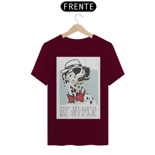 Nome do produto Camiseta Dálmata de Chapéu e Gravatinha Borboleta