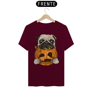 Nome do produto Camiseta Pug Comendo uma Abóbora
