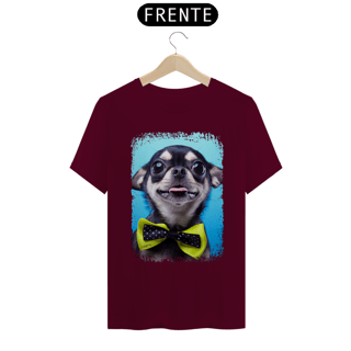 Nome do produto Camiseta Chihuahua Preto de Gravatinha