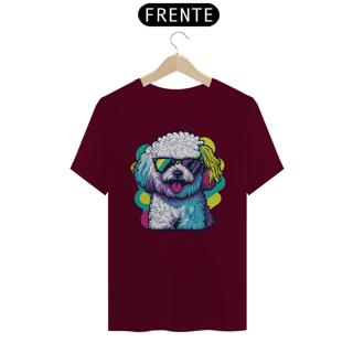 Nome do produto Camiseta Bichon Frisé de Óculos de Sol