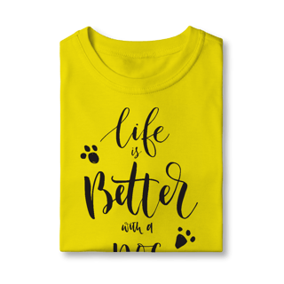 Nome do produto Camiseta Infantil Life is Better With a Dog