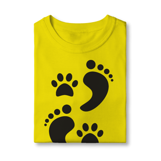 Nome do produto Camiseta Infantil Cachorro Pegadas