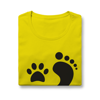 Nome do produto Baby Look Cachorro Pegadas