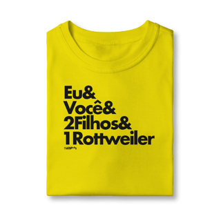 Nome do produto Camiseta Infantil 2 Filhos e 1 Cachorro Rottweiler