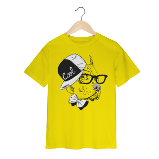 Camiseta Infantil Pitbull de Boné e Óculos