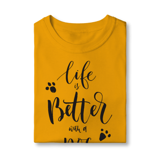 Nome do produto Camiseta Infantil Life is Better With a Dog