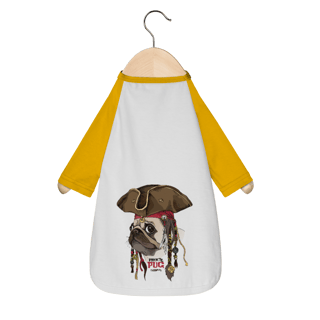 Nome do produto Camiseta para Cachorro - Pug Pirata