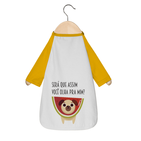 Camiseta para Cachorro Melancia - Será Que Assim Você Olha Pra Mim?