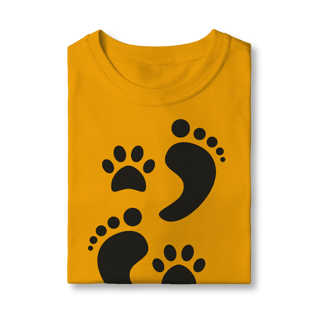 Nome do produto Camiseta Infantil Cachorro Pegadas