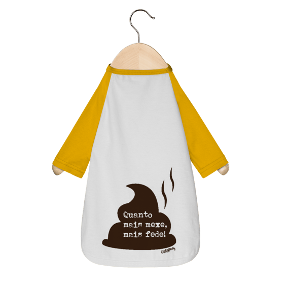 Camiseta para Cachorro - Coco de Cachorro - Quanto Mais Mexe, Mais Fede