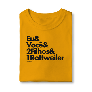 Nome do produto Camiseta Infantil 2 Filhos e 1 Cachorro Rottweiler