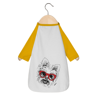 Nome do produto Camiseta para Cachorro - Yorkshire de Óculos