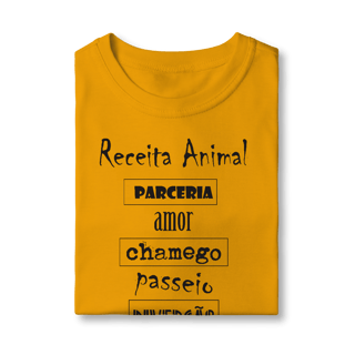 Nome do produto Camiseta Infantil Cachorro Receita Animal