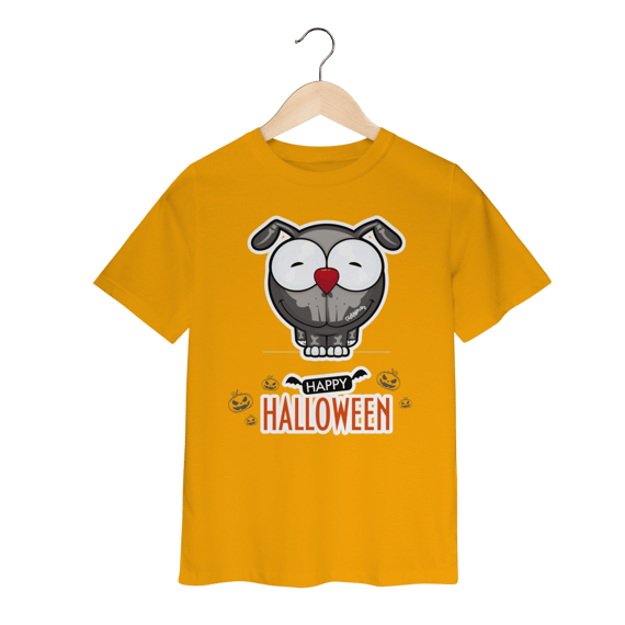 Camiseta Infantil Happy Halloween Cartoon Doggy