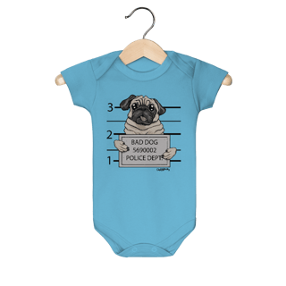 Nome do produto Body Bebê Pug Bad Dog
