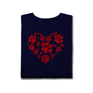 Nome do produto Camiseta Plus Size Coração - I Love My Dog
