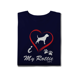 Nome do produto Camiseta Plus Size Rottweiler - I Love My Rottie