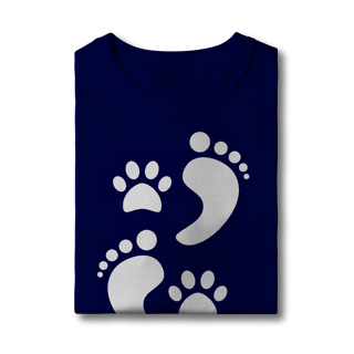 Nome do produto Camiseta Infantil Cachorro Pegadas