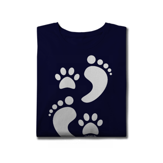 Nome do produto Camiseta Plus Size Cachorro Pegadas