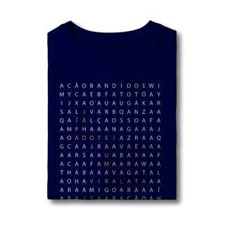 Nome do produto Camiseta Infantil Caça Palavras - Já Adotei um Vira-Lata