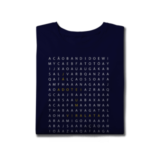 Nome do produto Camiseta Plus Size Caça Palavras - Já Adotei um Vira-Lata