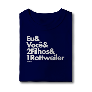 Nome do produto Camiseta Infantil 2 Filhos e 1 Cachorro Rottweiler