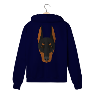 Nome do produto Moletom com Zíper e Capuz - Doberman