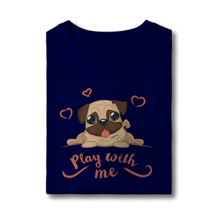 Nome do produto Camiseta Infantil Pug Play With Me