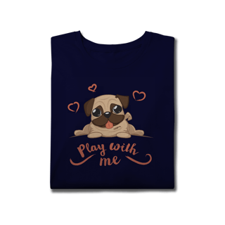 Nome do produto Camiseta Plus Size Pug Play With Me