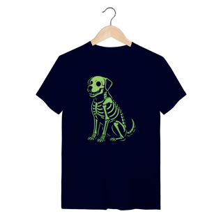 Nome do produto Camiseta Cachorro Esqueleto Neon
