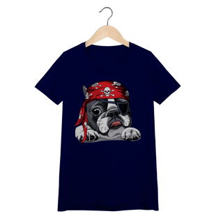 Nome do produto Baby Look Bulldog Francês Pirata