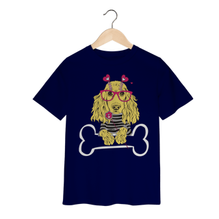 Nome do produto Camiseta Infantil Cocker de Óculos