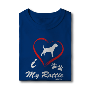 Nome do produto Camiseta Infantil Rottweiler - I Love My Rottie