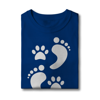 Nome do produto Camiseta Infantil Cachorro Pegadas