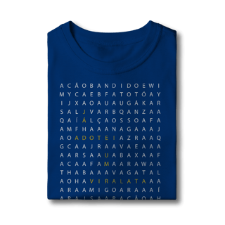 Nome do produto Camiseta Infantil Caça Palavras - Já Adotei um Vira-Lata