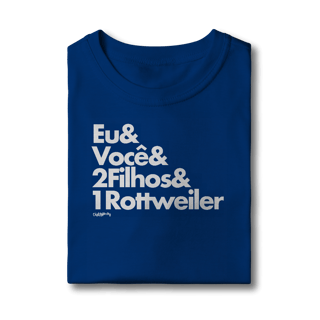 Nome do produto Camiseta Infantil 2 Filhos e 1 Cachorro Rottweiler