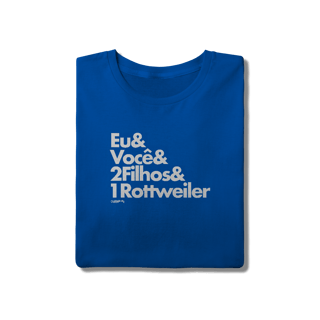 Nome do produto Camiseta 2 Filhos e 1 Cachorro Rottweiler