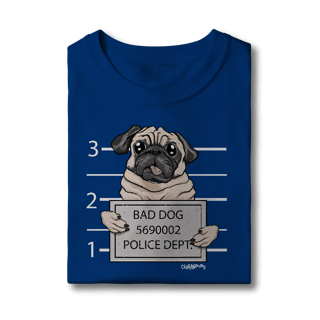 Nome do produto Camiseta Infantil Pug Bad Dog