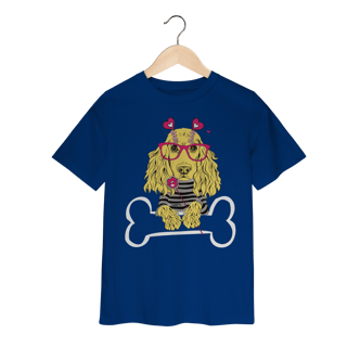 Nome do produto Camiseta Infantil Cocker de Óculos