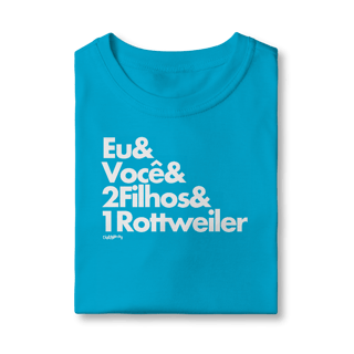 Nome do produto Camiseta Infantil 2 Filhos e 1 Cachorro Rottweiler
