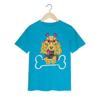 Nome do produto Camiseta Infantil Cocker de Óculos