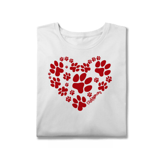 Nome do produto Camiseta Plus Size Coração - I Love My Dog