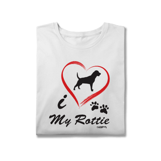 Nome do produto Camiseta Plus Size Rottweiler - I Love My Rottie