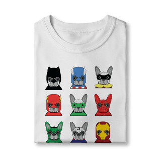 Nome do produto Camiseta Infantil Cachorros Super-Heróis