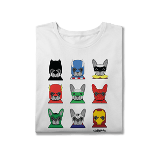 Nome do produto Camiseta Plus Size Cachorros Super-Heróis