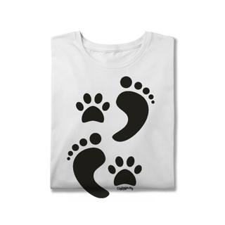 Nome do produto Camiseta Plus Size Cachorro Pegadas