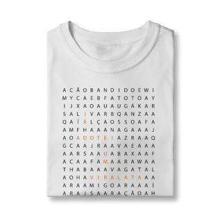 Nome do produto Camiseta Infantil Caça Palavras - Já Adotei um Vira-Lata