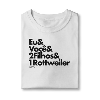 Nome do produto Camiseta Infantil 2 Filhos e 1 Cachorro Rottweiler